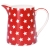 Dzbanek Green Gate w czerwone gwiazdki – świąteczna ceramika z Danii