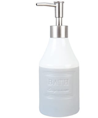 Ceramiczny dozownik na mydło w płynie szaro-biały