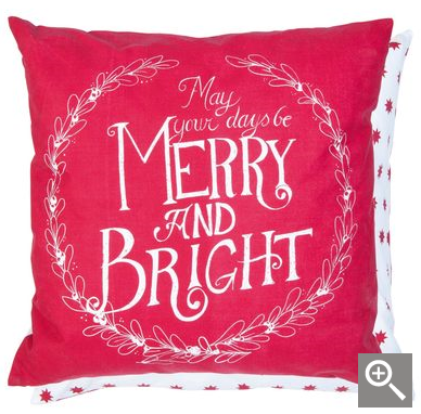 Czerwona dekoracyjna poszewka na Boże Narodzenie