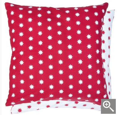Świąteczna poszewka dekoracyjna w czerwonym kolorze