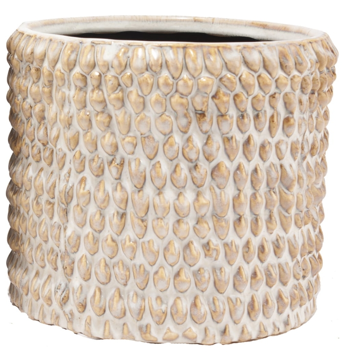 Doniczka ceramiczna w kolorach ziemi