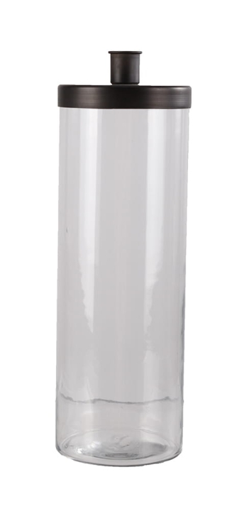 Świecznik na jedną świecę ze szklanym pojemnikiem