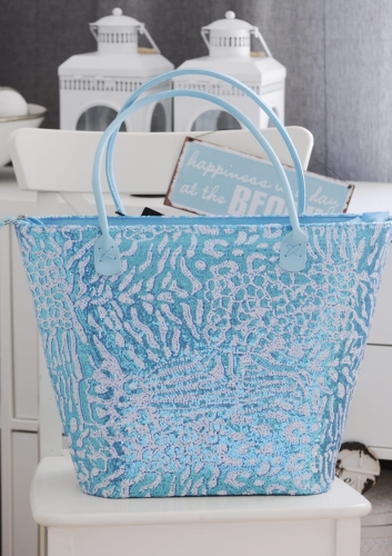 Torba letnia w kolorze turkusowym