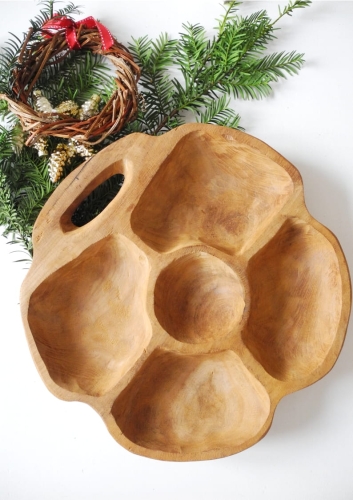 Patera z drewna tekowego