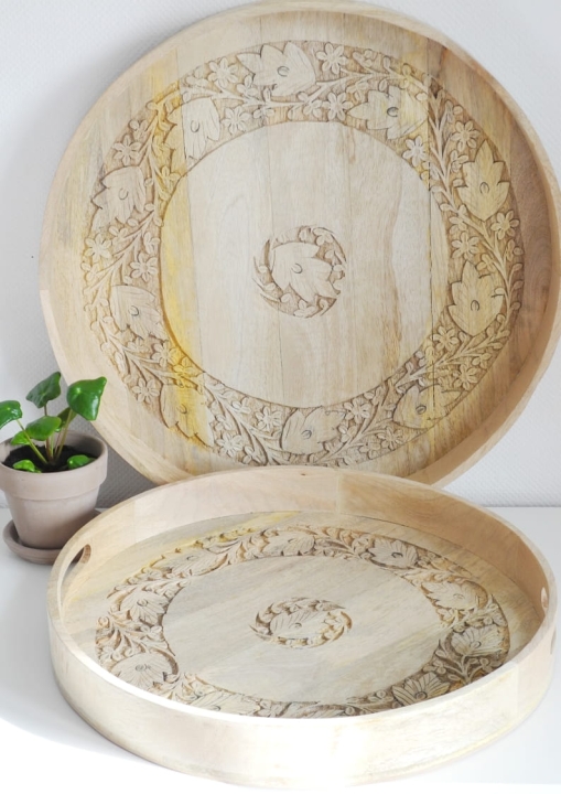 Drewniane dekoracyjne tace