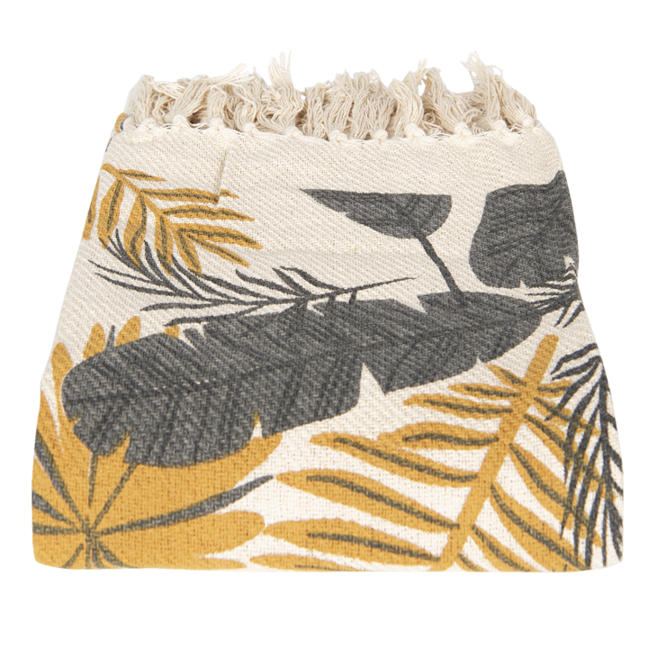 Pled bawełniany wzór w liście