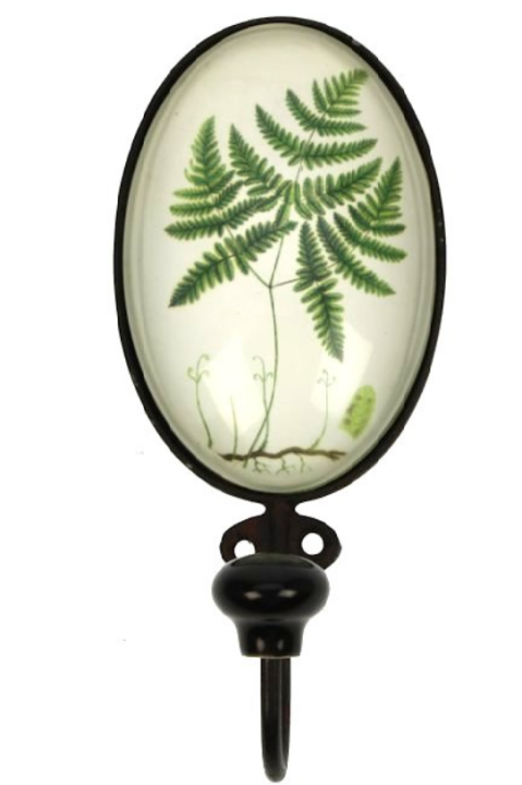 Wieszak na ścianę z liściem paproci