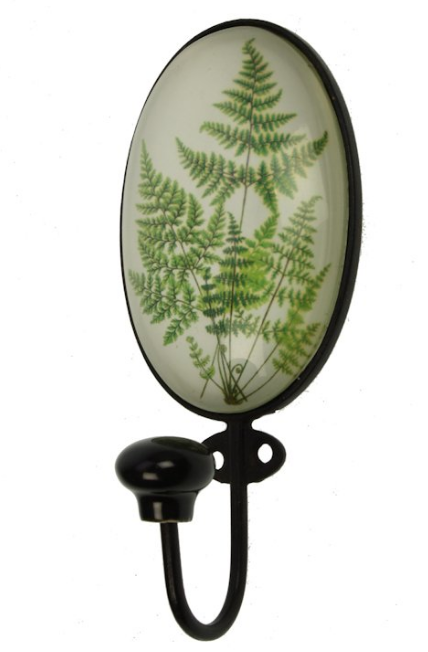 Wieszak na ścianę ze wzorem w paprocie