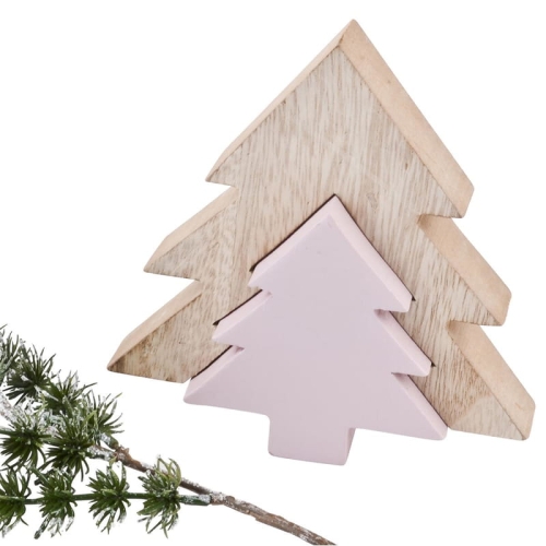 Dekoracja drewniana choinka