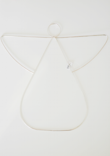 Minimalistyczny metalowy anioł wiszący na ścianę