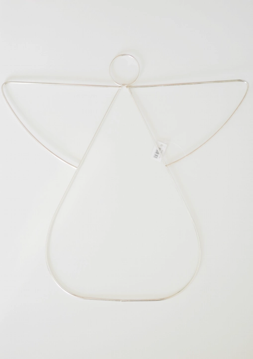 Minimalistyczny metalowy anioł wiszący na ścianę