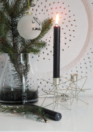 Świecznik  świąteczny metalowy