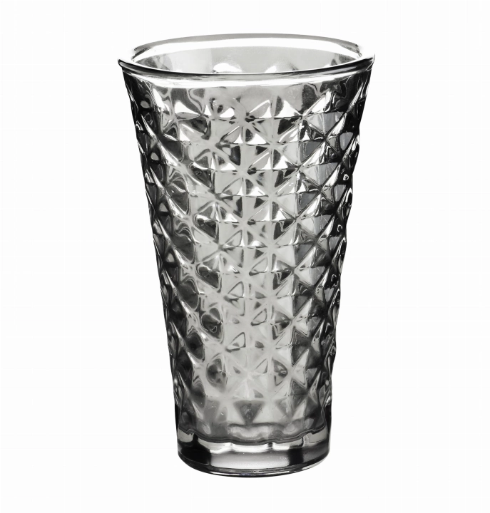 Dekoracyjny świecznik na tealight z przydymionego szkła, do salonu lub sypialni