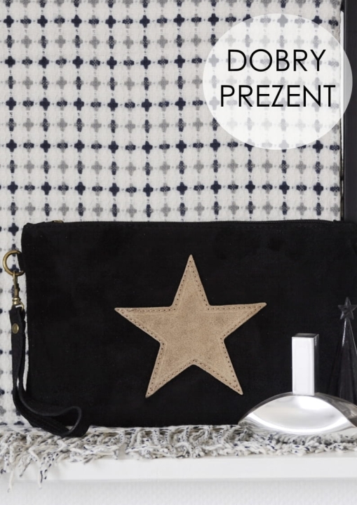 Zamszowa kosmetyczka damska