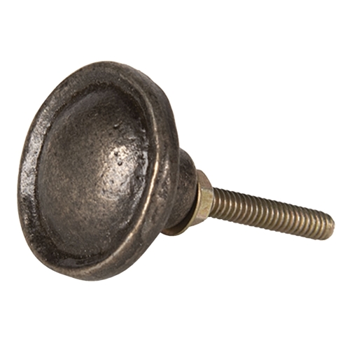 Gałka meblowa z ciemnego metalu w rustykalnym stylu