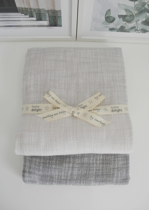 Szary bawełniany koc