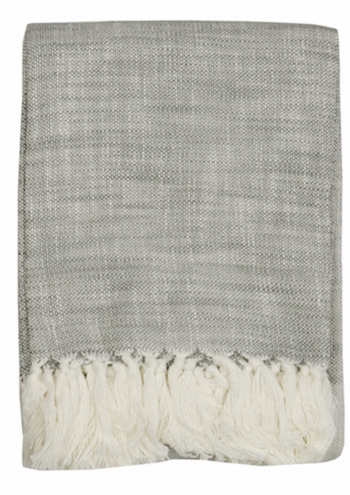 Pled bawełniany w trzech odcieniach szarości