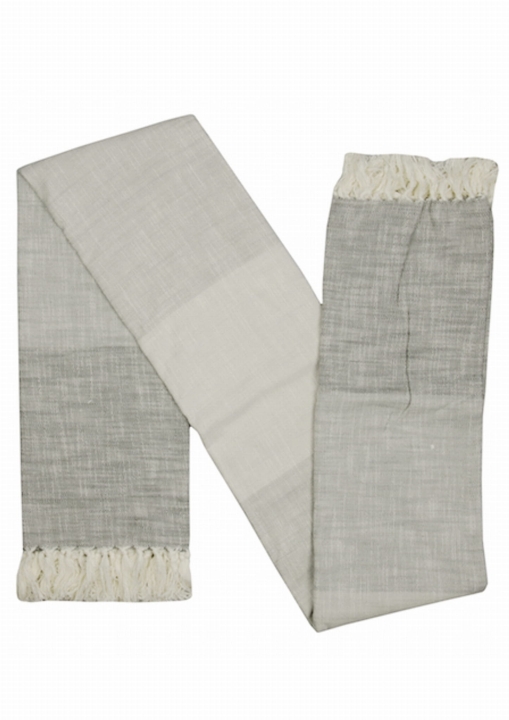 Szary pled bawełniany