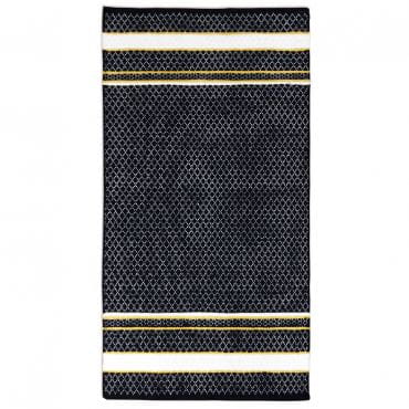 Elegancki czarny chodnik z bawełny 70x140 cm