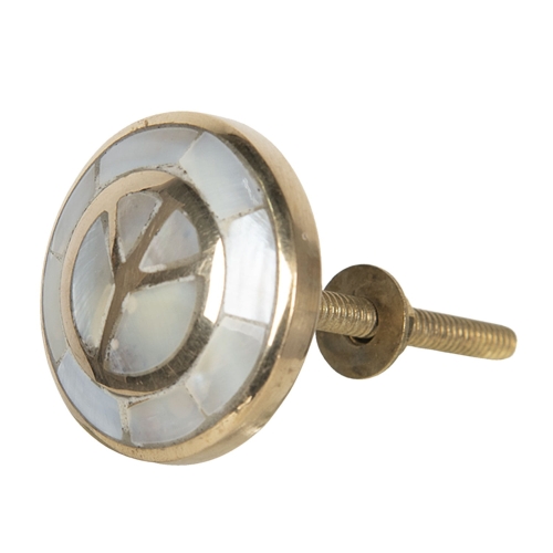 Gałka meblowa w kolorze starego złota z pacyfką