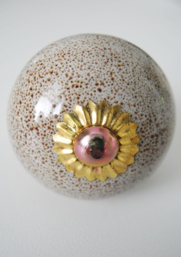 Ceramiczna gałka meblowa w cętki