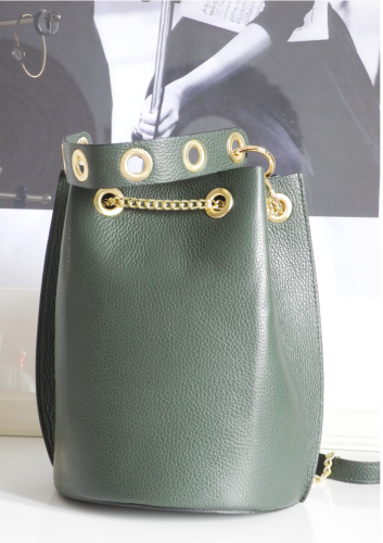 Torebka worek LAURA BIAGGI skóra naturalna GREEN