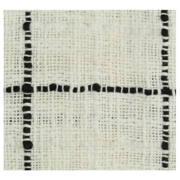 Koc bawełniany biało-czarny