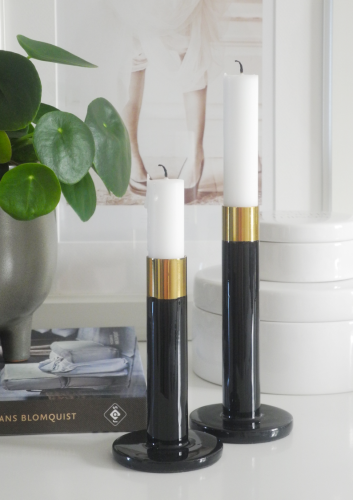 Świeczniki emaliowane czarne