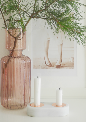 Świecznik z marmuru na dwie świece