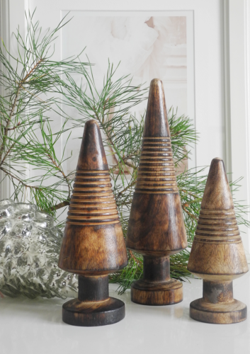 Choinki toczone z drewna TRIO