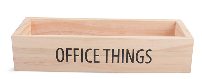 Drewniany pojemnik na biurko
