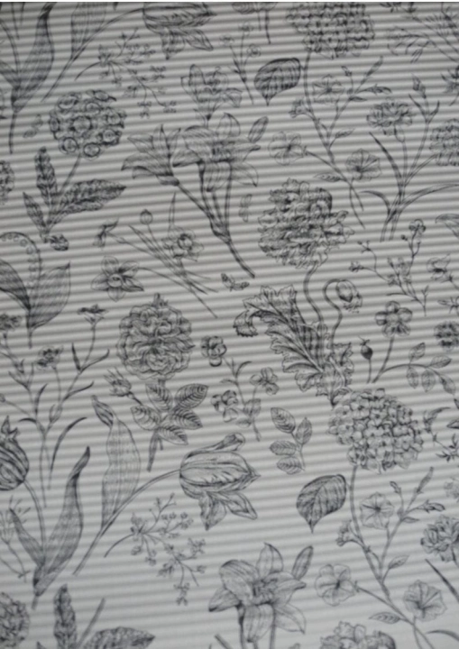 Papier ozdobny karbowany FLORA GREY