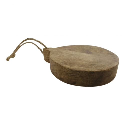 Okrągła mała deska kuchenna z naturalnego drewna