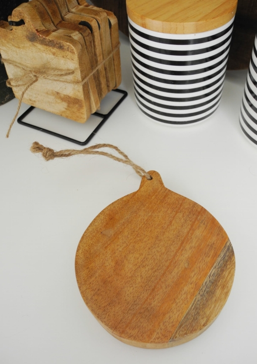 Okrągła deska do kuchni podstawka pod naczynia lub kubki