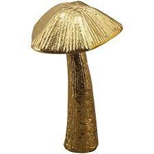 Złoty grzybek ozdobny z metalu