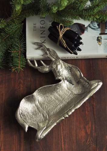 Świąteczna metalowa patera