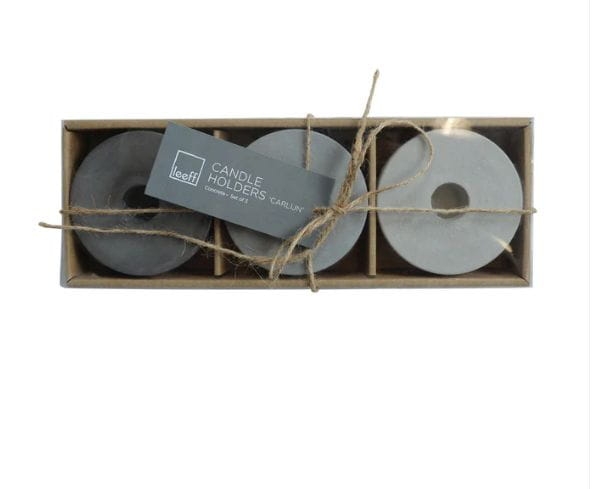 Ogrągłe świeczniki z betonu