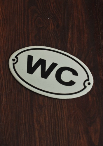Tabliczka metalowa na drzwi WC