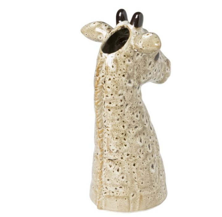 Ceramiczna głowa żyrafyDekoracyjny ceramiczny wazon z głową żyrafy