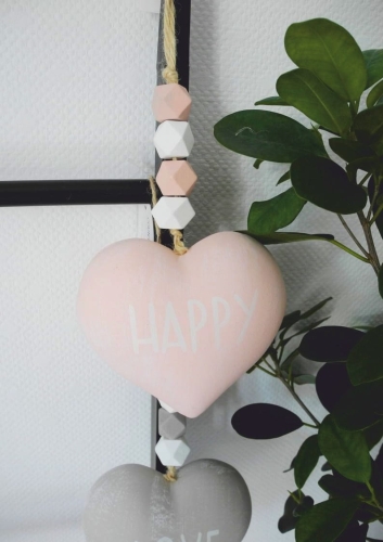 Zawieszka dekoracyjna w kształcie różowego serca