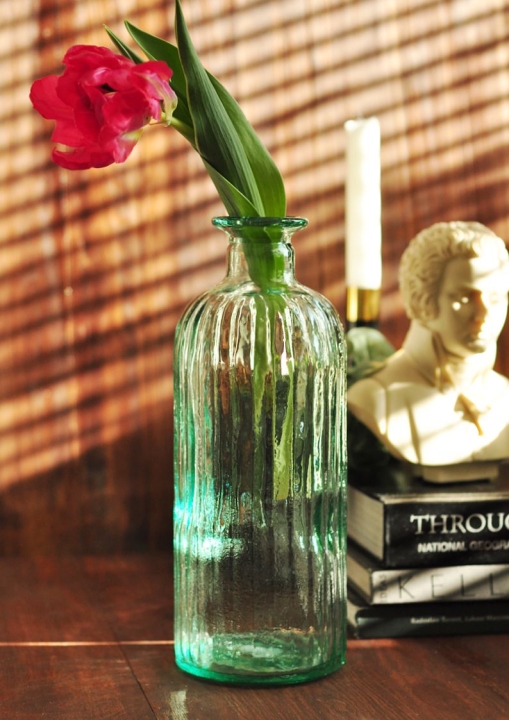 Butelki wazon z zielonego szkła z odzysku