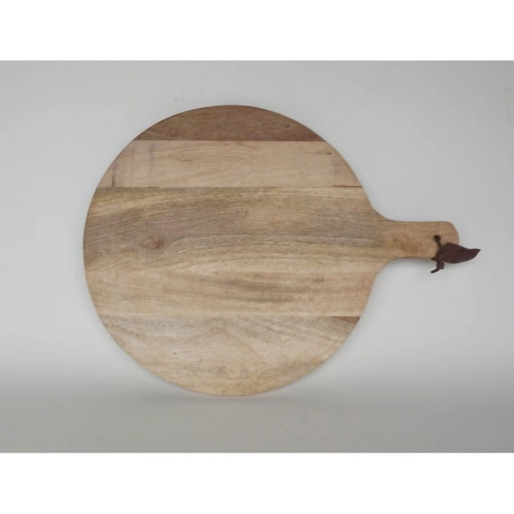 Duża deska kuchenna z drewna mango średnica 50 cm