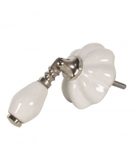 Biały ceramiczny uchwyt do mebli