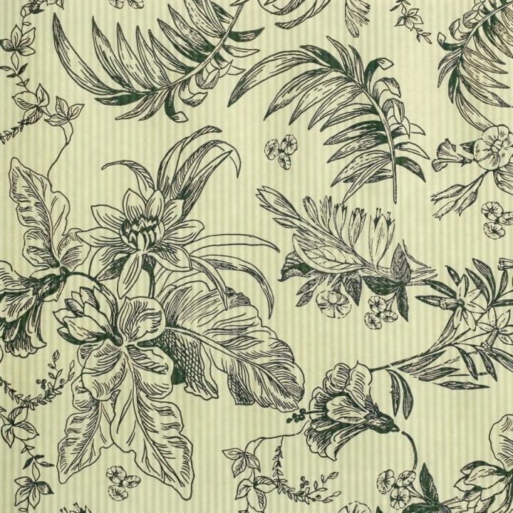 Papier ozdobny karbowany zielony FLORA – dekoracyjny arkusz do pakowania prezentów