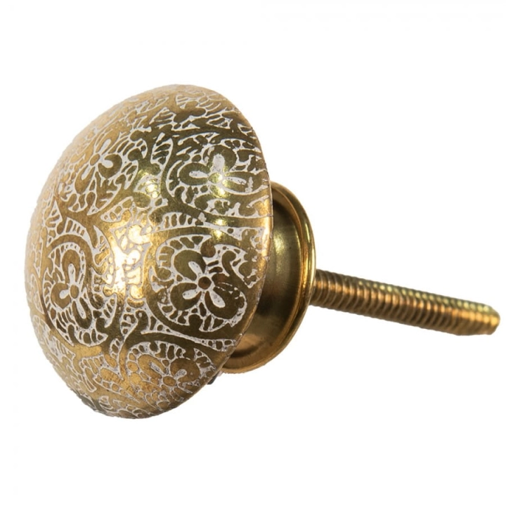 Złota metalowa gałka meblowa w stylu vintage