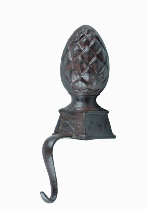 Wieszak świąteczny żeliwo szyszka do zawieszenia skarpety lub dekoracji