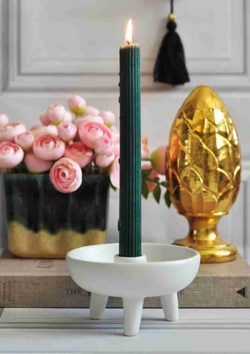 Świecznik z kamionki na jedną świecę