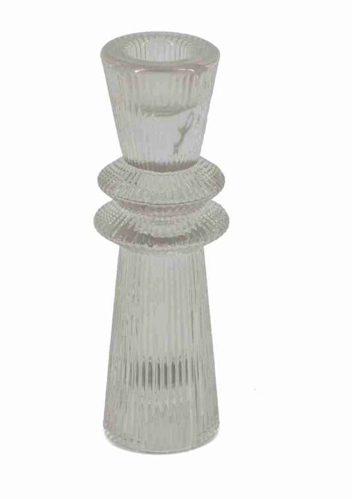 Świecznik ze szkła transparentnego