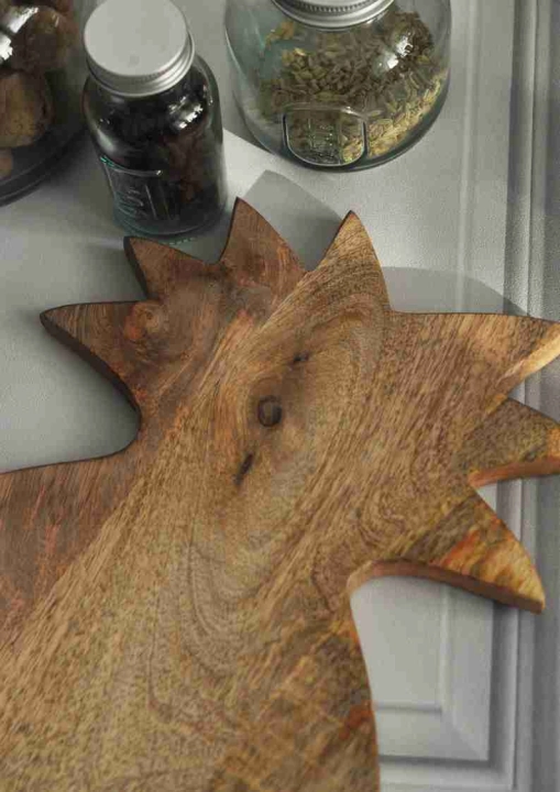 Deska kuchenna dekoracyjna z drewna mango