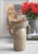 Ceramiczny brązowy wazon w stylu retro